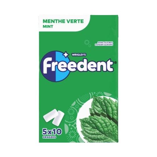 FREEDENT Classique Multipack Menthe verte 5x10 dragées