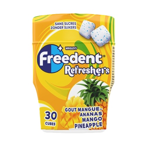 FREEDENT Refreshers Boîte Mangue ananas 30 cubes