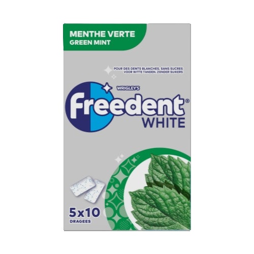 FREEDENT White Multipack Menthe verte 5x10 dragées