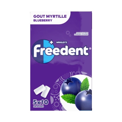 FREEDENT Classique Multipack Myrtille 5x10 dragées