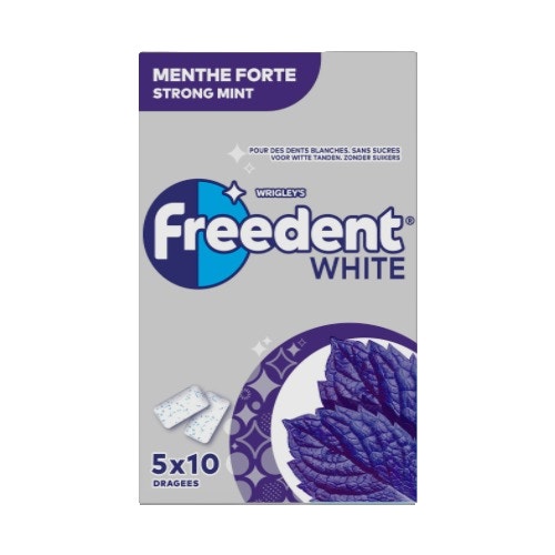 FREEDENT White Multipack Menthe forte 5x10 dragées