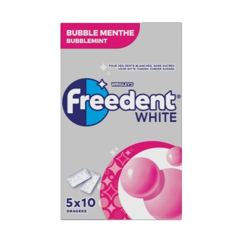 FREEDENT White Multipack Bubble Menthe 5x10 dragées